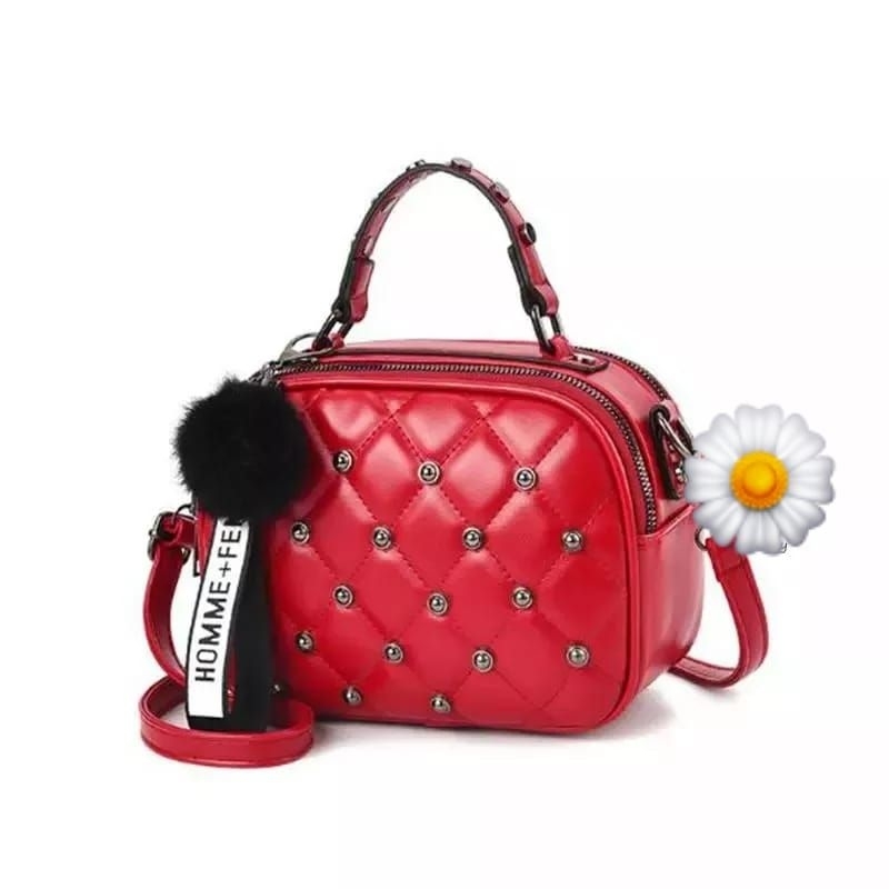 Bundara.id Ta-1132 (Tanpa gantungan &amp; Pompom) Tas selempang cantik aurora Tas wanita tali panjang