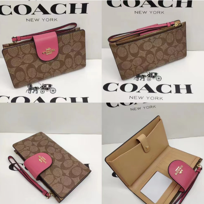 Coach Tech Wallet In Colorblock Signature Canvas (C 2874)