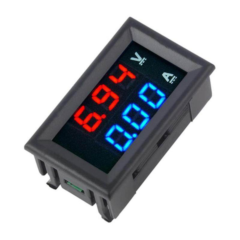 Digital Voltmeter Amperemeter 0-100V 10A Alat Ukur Tegangan Arus DC