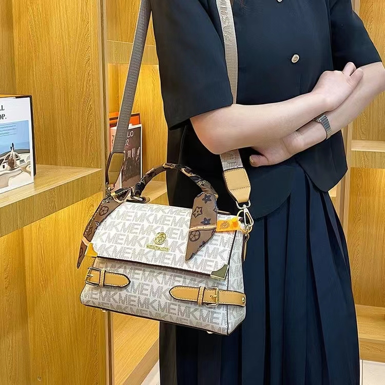 BJ57922 - BROWN/BEIGE TAS SLEMPANG JINJING TOTEBAG HANDBAG CK TAS WANITA FASHION IMPORT MODIS ELEGAN TERMURAH TERLARIS TERBARU BAGSTORE JAKARTA TAS BATAM  CR7922