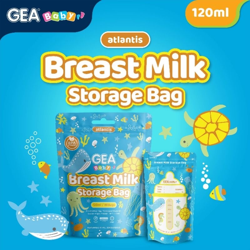 Gea Baby Kantong ASI 120 ml Kemasan Pouch Isi 30 Pcs - Breast Milk Storage Bag