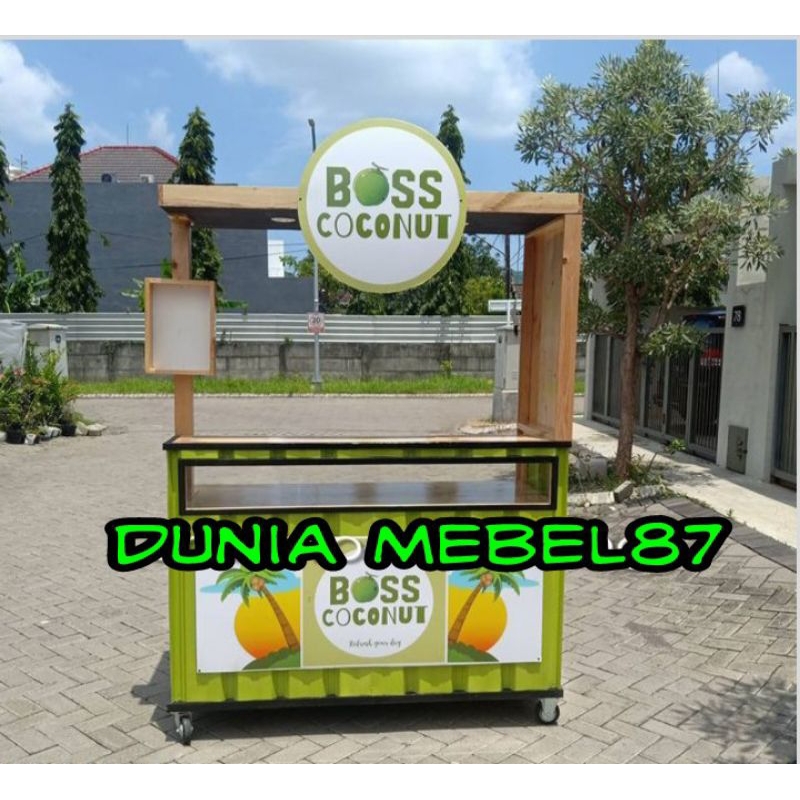 gerobak es gerobak kontainer booth minimalis modern