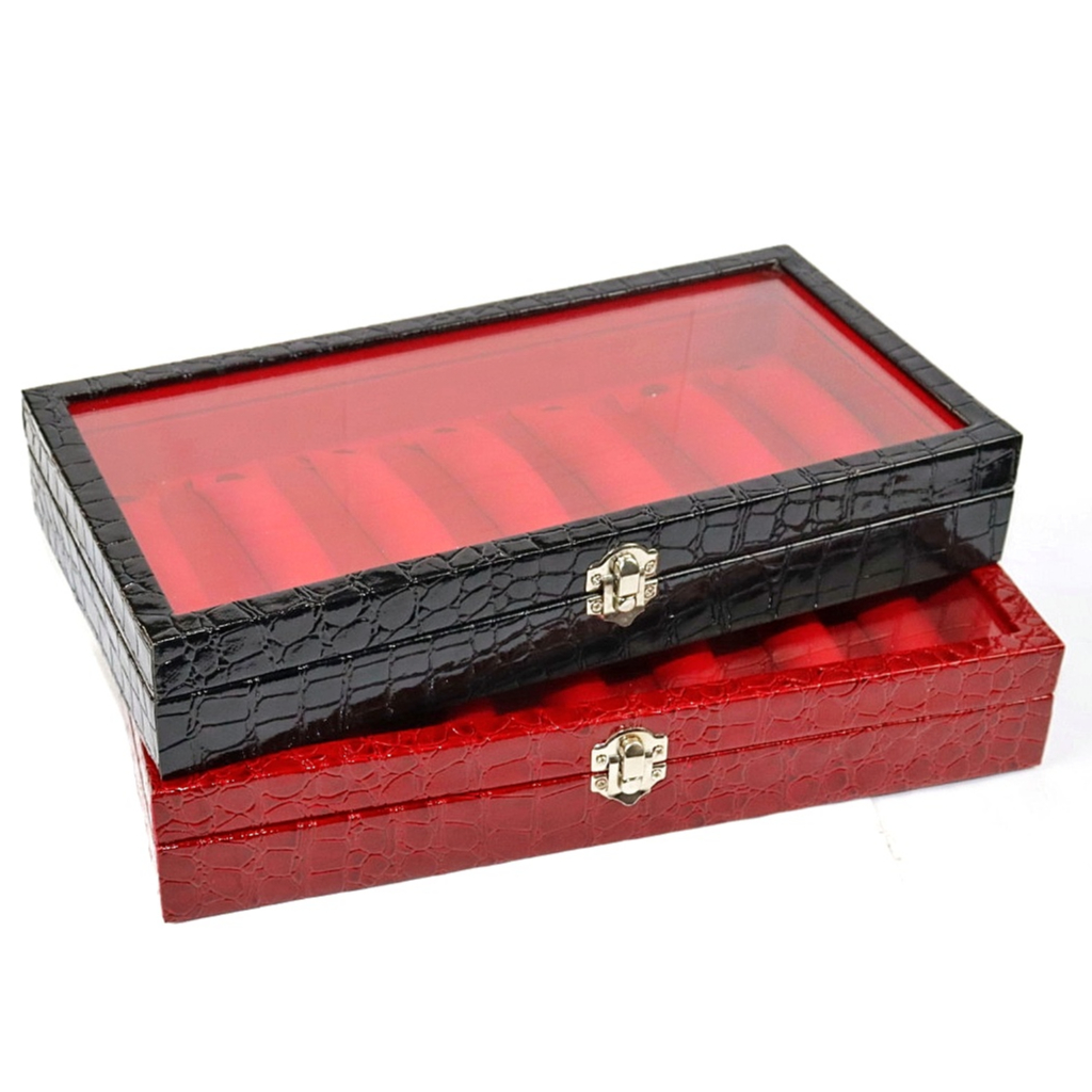 Kotak Cincin Batu Permata Box Kaca Perhiasan Tipe Slot Premium