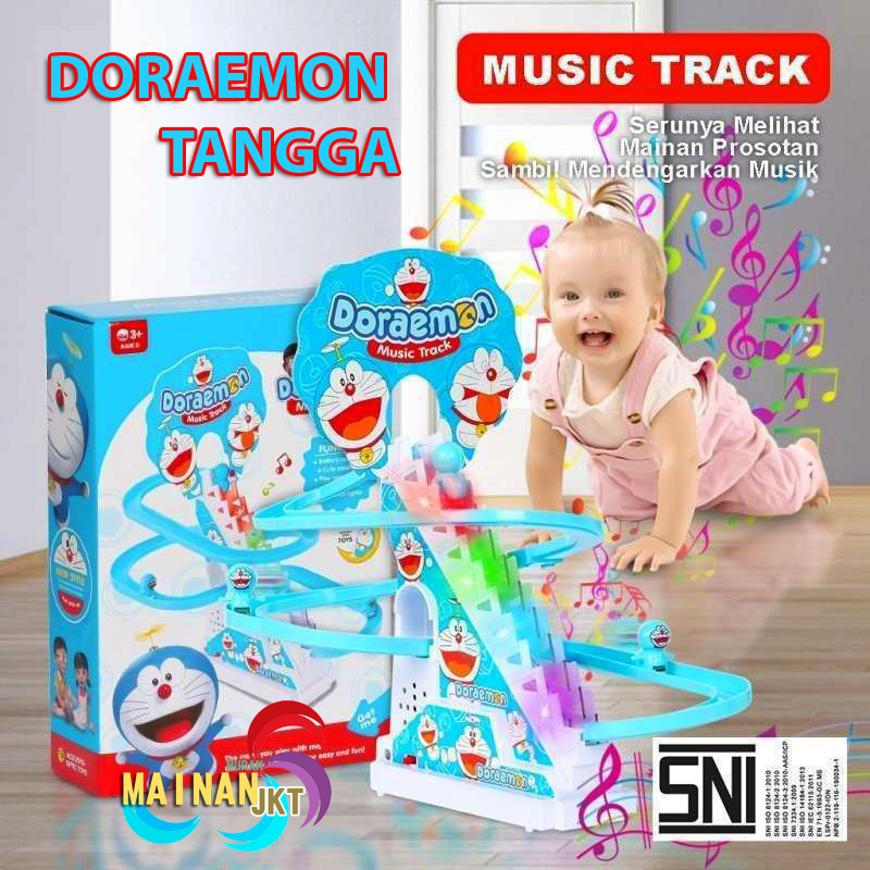 MAINANKEI MAINAN ANAK MURAH DORAEMON 668-8 KERETA TANGGA TERDAPAT MUSIK DAN BERJALAN MAINAN EDUKASI ANAK