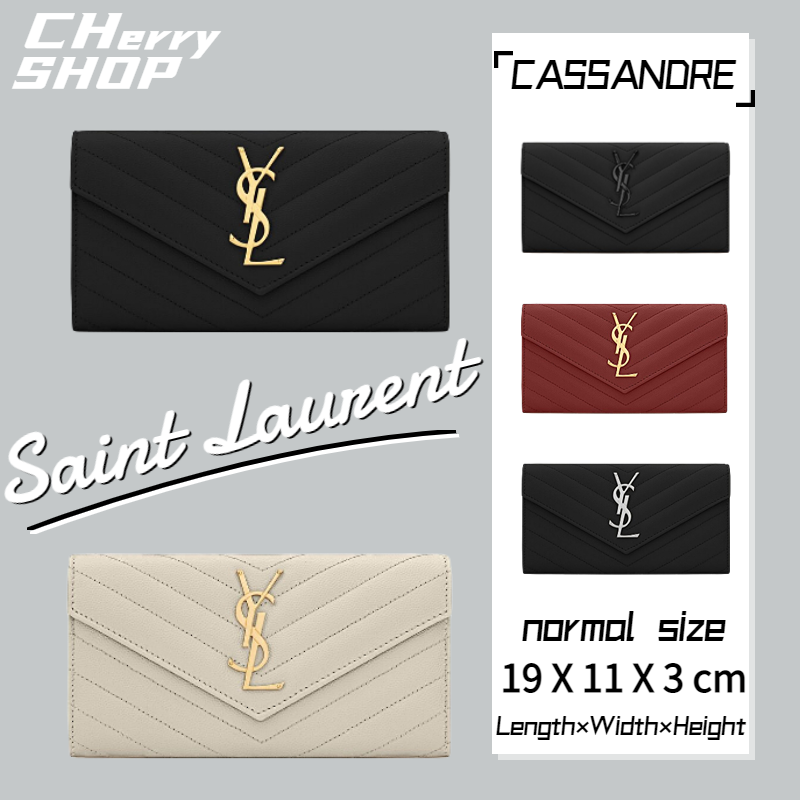 ✨100% authentic Saint Laurent CASSANDRE SAINT LAURENT MATELASSÉ LARGE FLIP COVER DOMPET YSL DOMPET W
