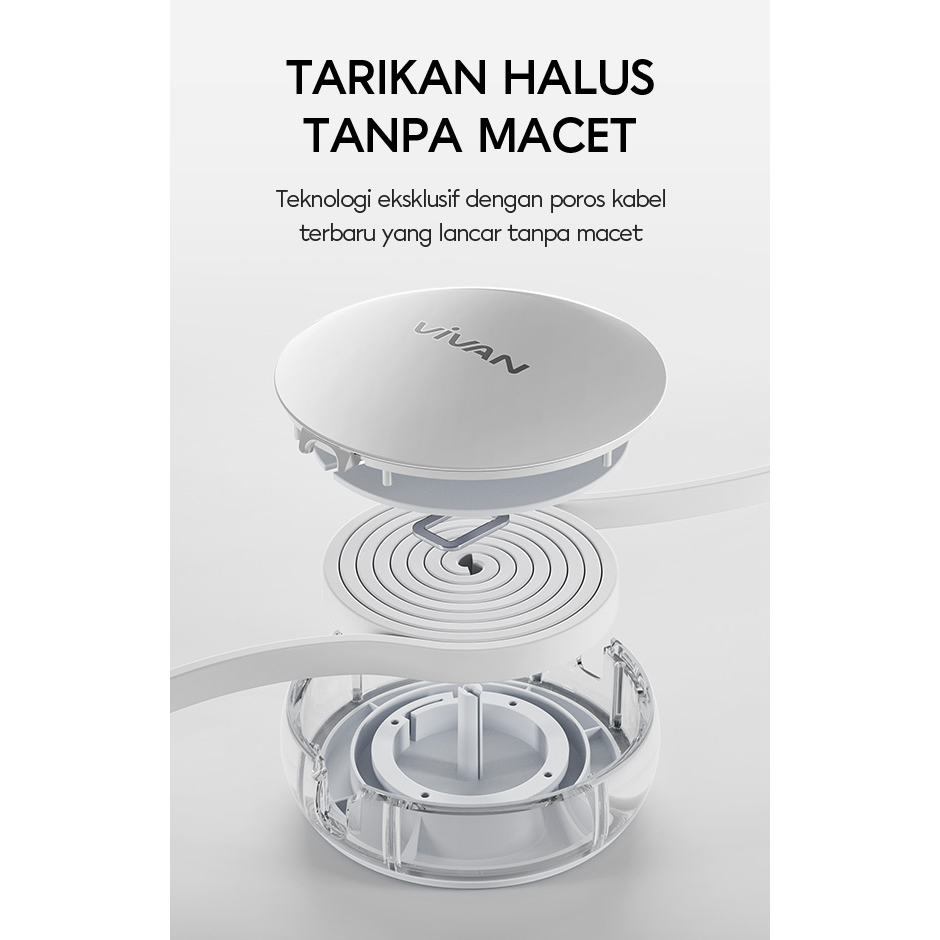 Vivan VRS01 3 in 1 Fast Charging Kabel Cable Micro USB-C Lightning