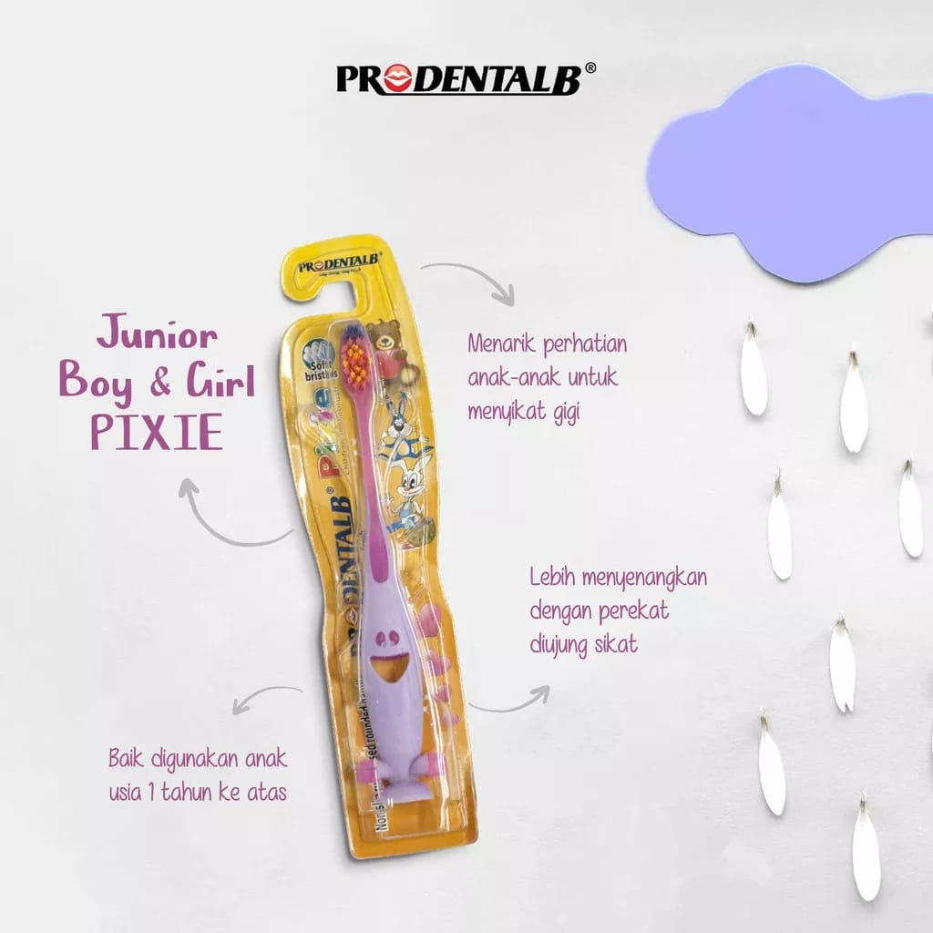 PRODENTAL B SIKAT GIGI JUNIOR BOY &amp; GIRL FIXIE (ISI 12 PCS)