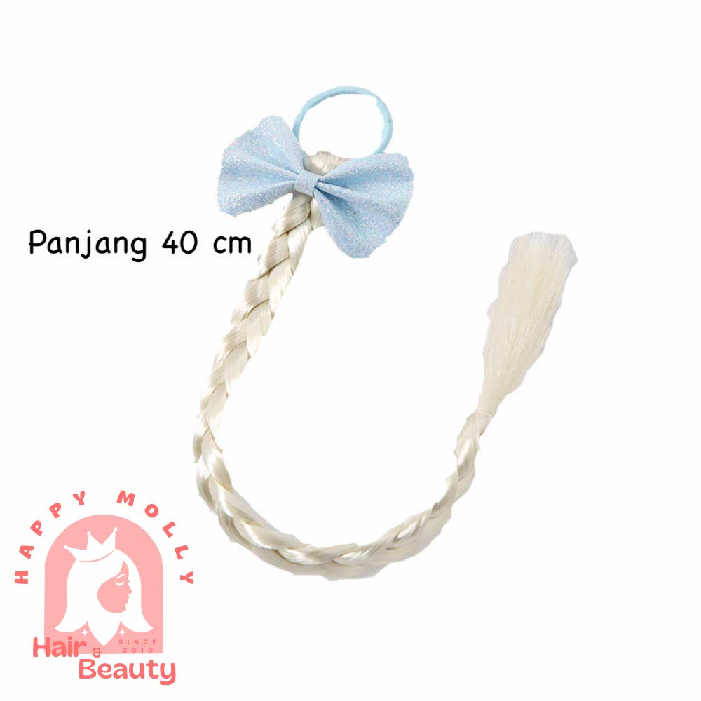 Jepit Rambut Palsu - Ikat Kepang Hiasan Anak Perempuan Korea - Frozen Ribbon W8196 ( Group )