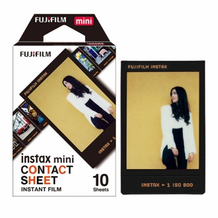Fujifilm Instax Paper Mini Polaroid Film Contact Sheet Isi 10 Original