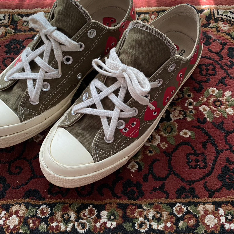 Converse 70s CDG Multi-Heart Olive Low (Sold Out)