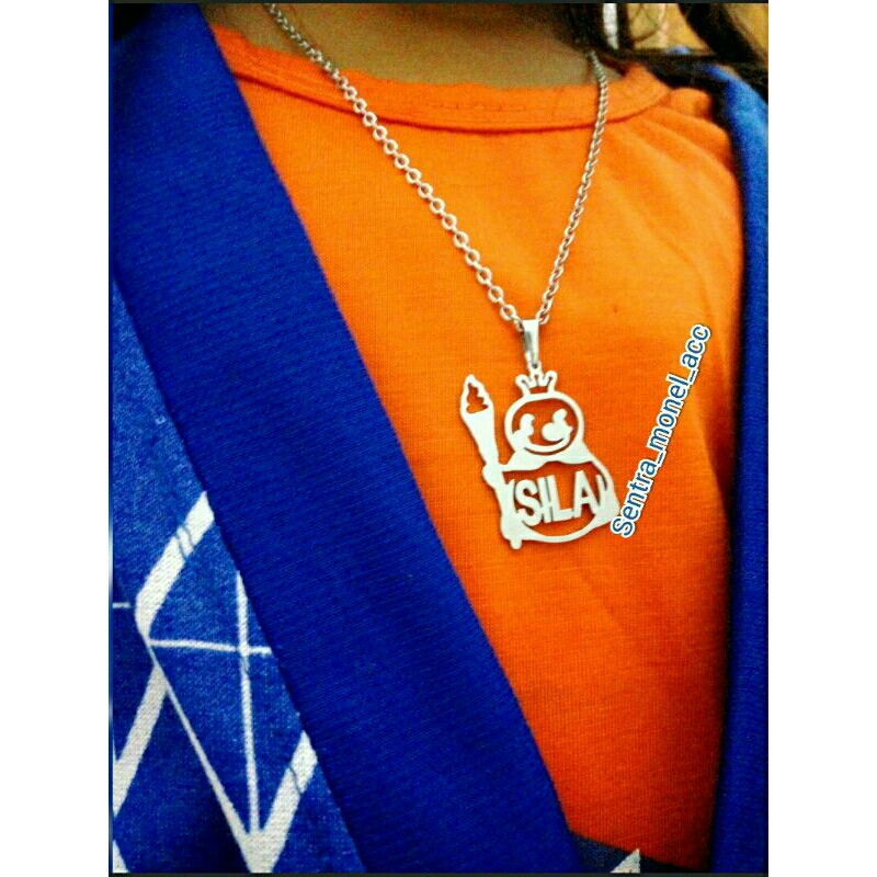 Kalung Mixue nama / kalung nama wanita titanium lapis emas anti karat / kalung pria / kalung anak