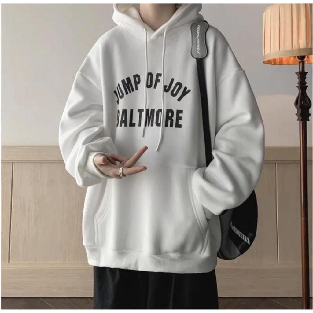 HOODIE KOREA UNISEX OVERSIZE JUMP OF JOY FIT TO XK