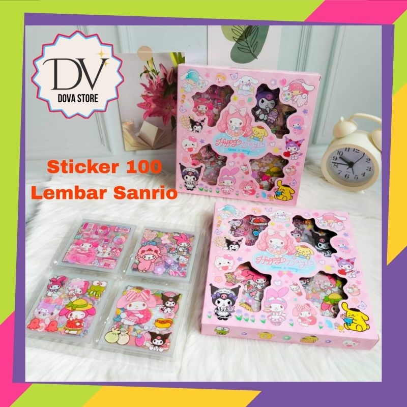 

STICKER 1 BOX SANRIO ISI 100 LEMBAR STICKER LUCU