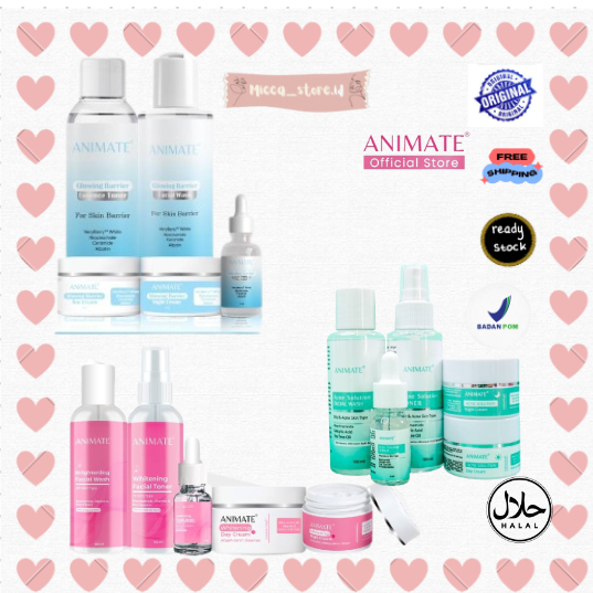 ANIMATE SKINCARE PAKET GLOW,ACNE,GOLD,PAKET SKINCARE MURAH BPOM