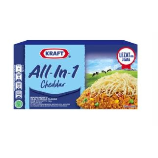 Keju Kraft Cheddar All-In-One 48x160gr - Cheddar Gosend Grab Only