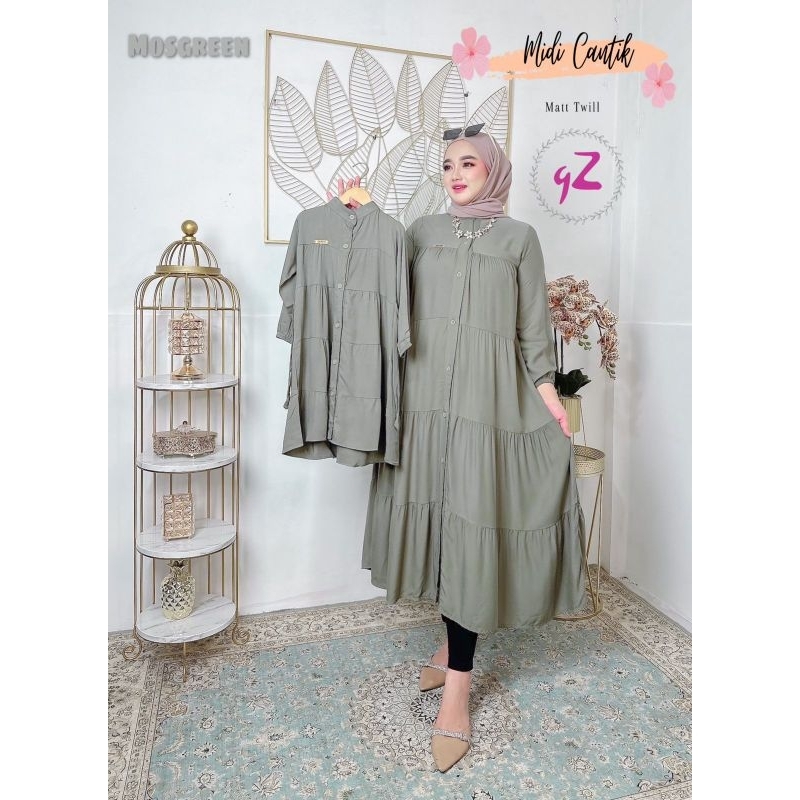 Gamis/MIDI Dress couple ibu dan anak ORI Gwenza (Harga ecer)