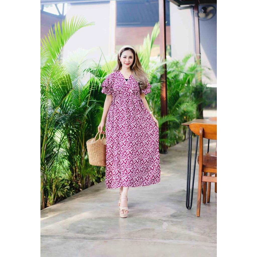 Daster Baju Dress Homedress Home Dres Korea Sultan Kimono Kareen Busui Menyusui Panjang Selutut Moti