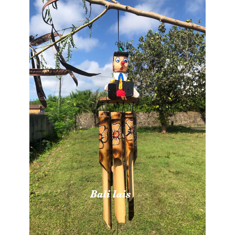 Lonceng angin pinokio/lonceng bambu pinokio/lonceng angin bambu