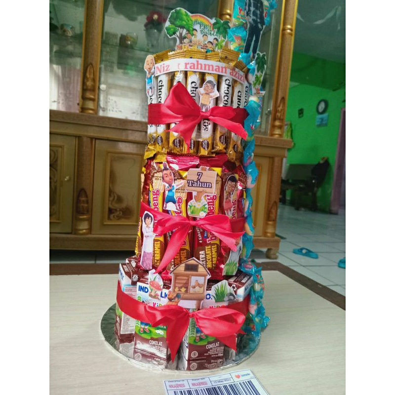 

snack tower hadiah ulang tahun anak