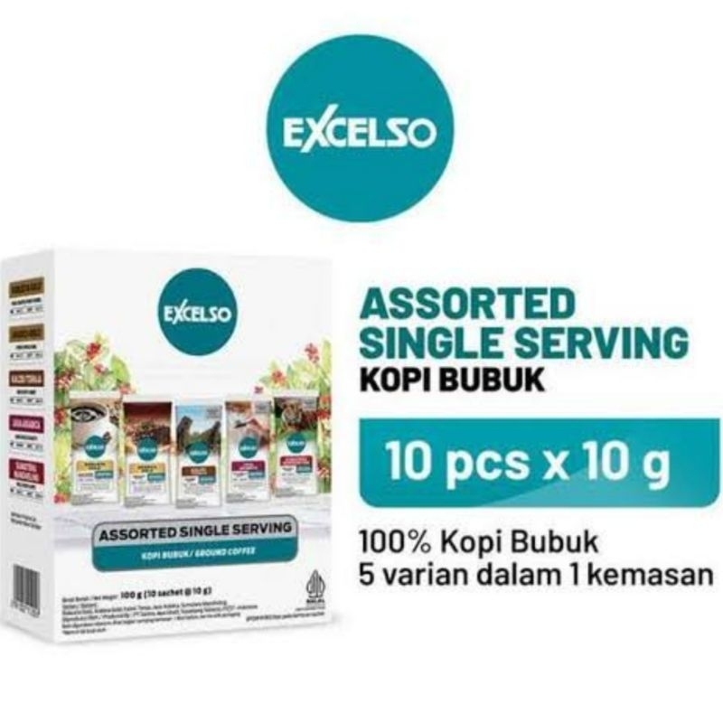 

kopi excelso Assorted single serving 10x10gram