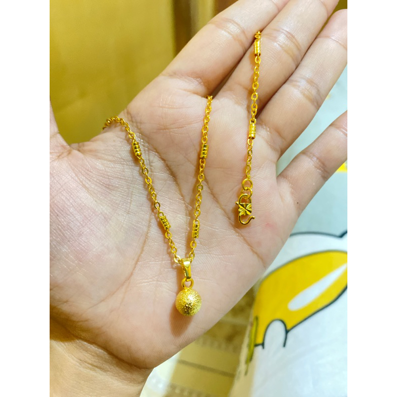 Kalung + Liontin anak warna 24k