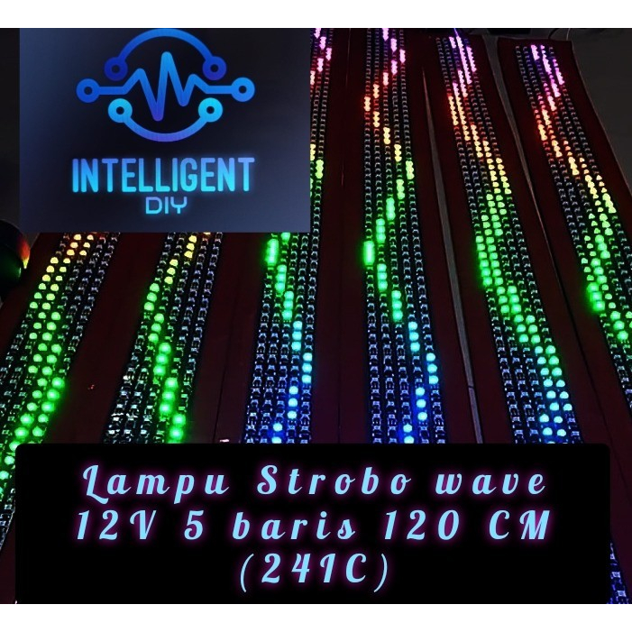 LAMPU STROBO KACA MOBIL TEKS WIFI 5 BARIS ZIGZAG