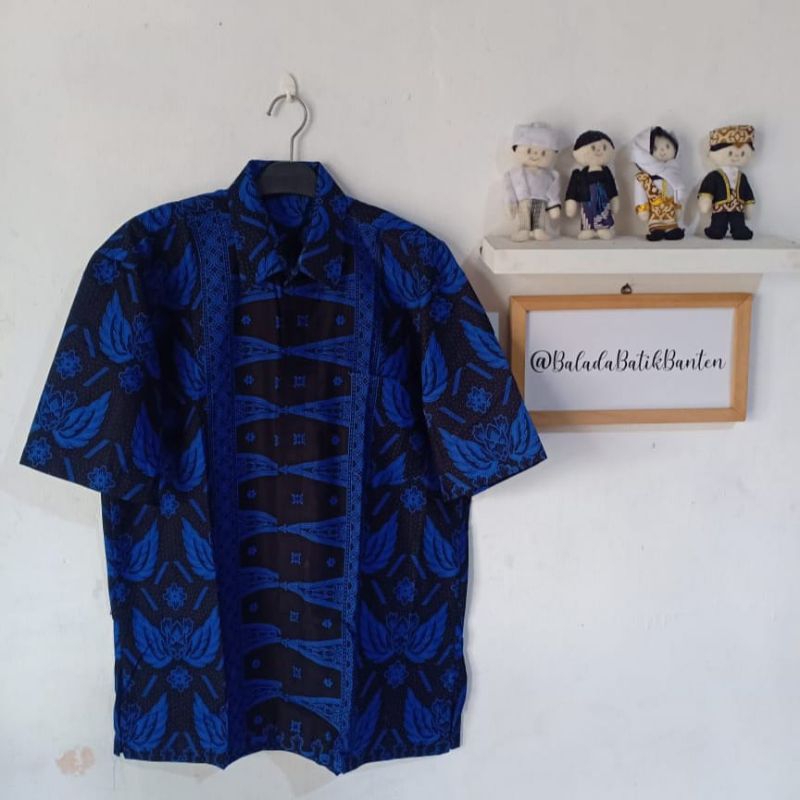 Kemeja Batik Baduy Banten motif tapak kebo