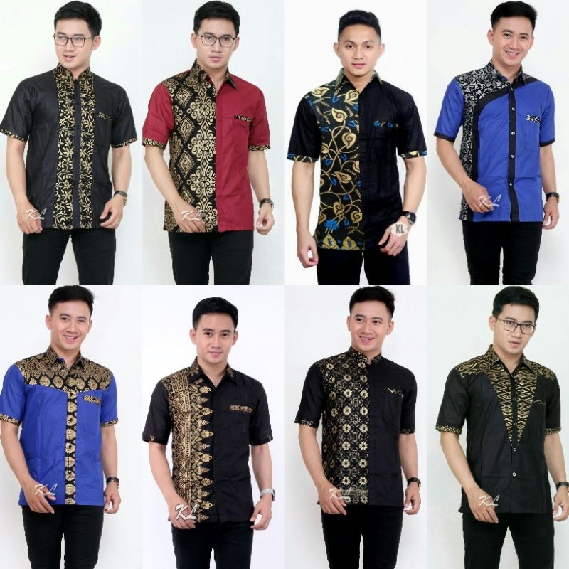 HEM BATIK PRIA LENGAN PENDEK KEMEJA PRIA