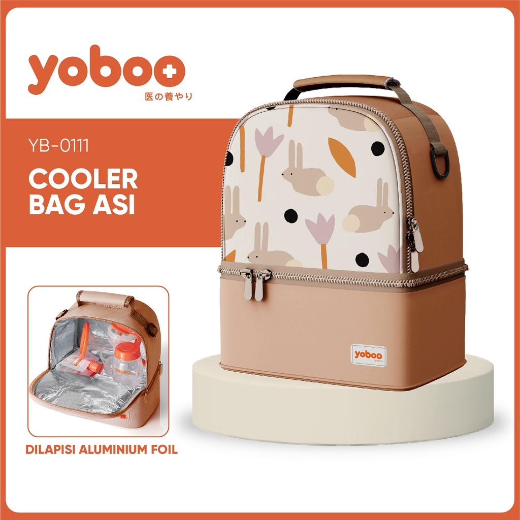 Yoboo Cooler Bag ASI / Tas Pendingin Botol Susu Bayi Oranye YB-0111
