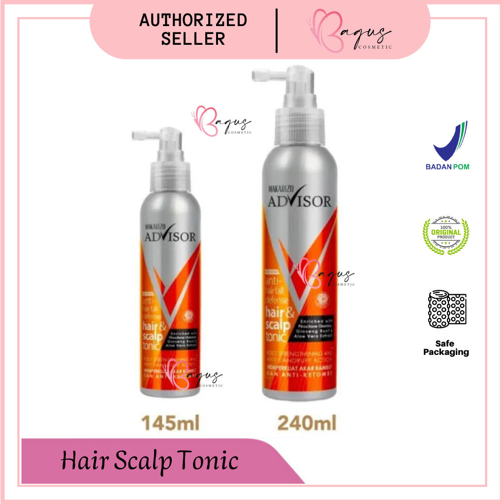 ⭐ BAGUS ⭐ MAKARIZO Hair Scalp Tonic 240ml | 145ml ADVISOR VITAMAX 50ml | Hair Recovery Serum / Vitamin Rambut / Rambut Rontok