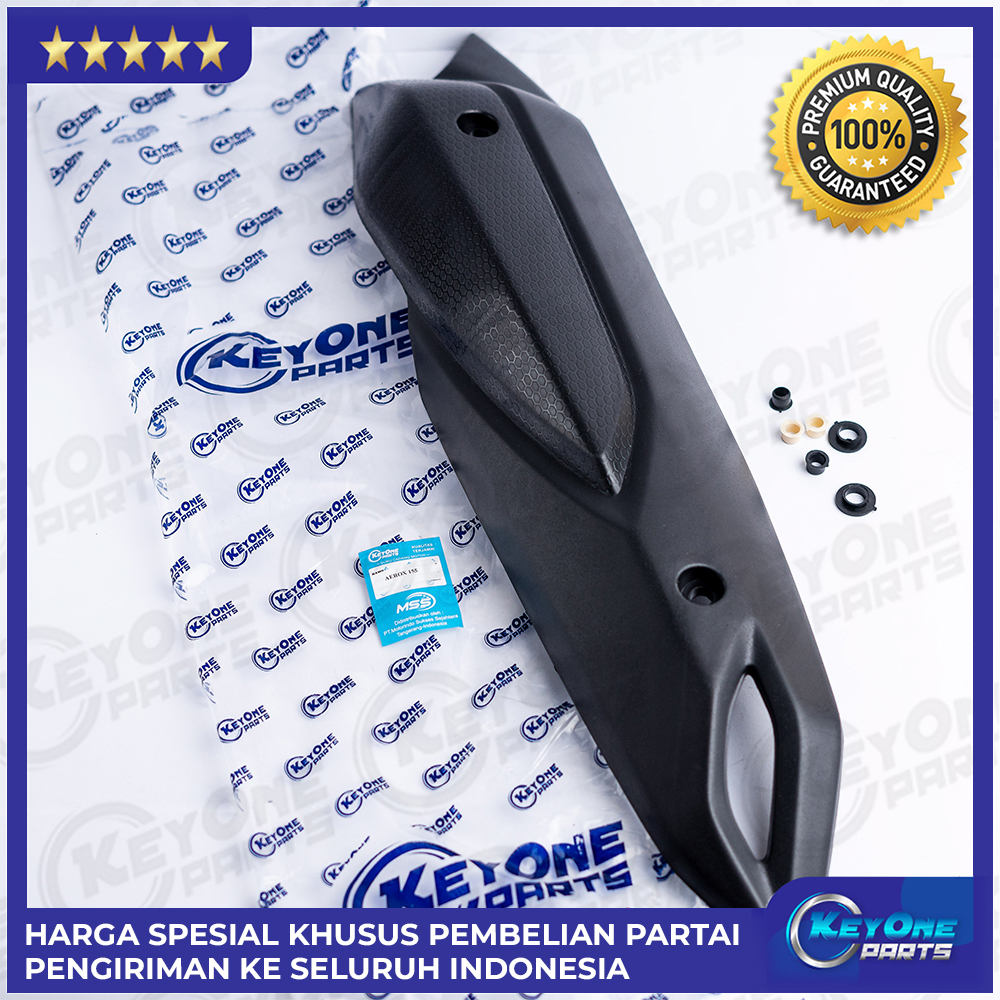 PELINDUNG KNALPOT YAMAHA AEROX 155 COVER TAMENG KNALPOT AEROX 155 SET BOSH ORIGINAL KEYONE