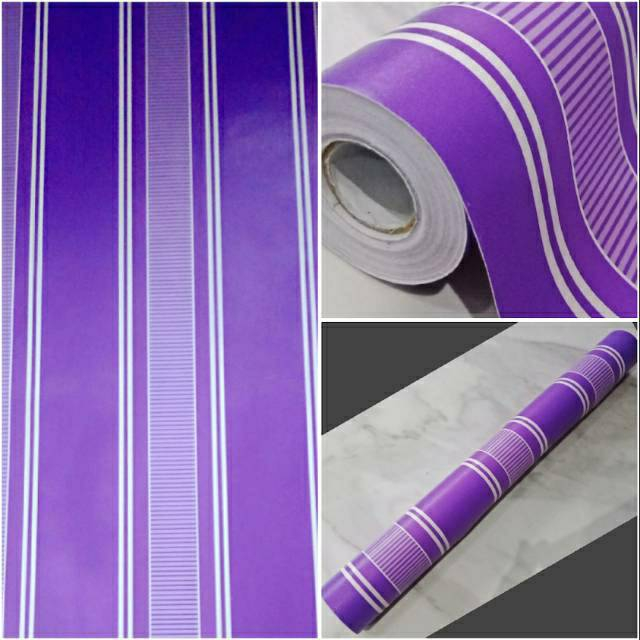 Wallpaper Dinding 9 meter Salur Wallstiker Dinding Termurah Motif Salur Wallpaper Stiker Ukuran 45CM X 9METER Part 2