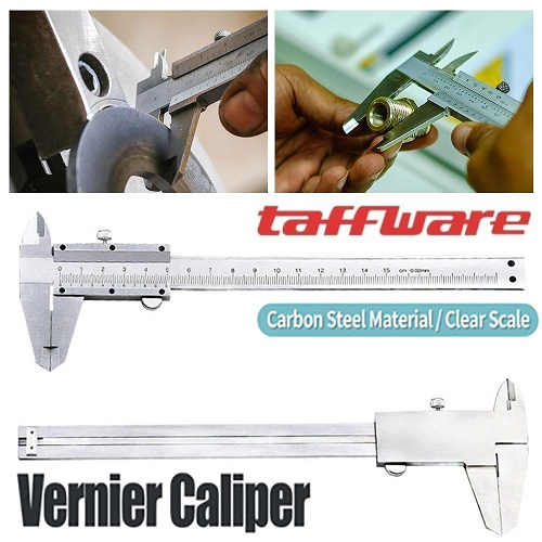 Sigmat Manual 150mm 15cm / Jangka Sorong 0.02mm Vernier Caliper Precision Micrometer Carbon Steel