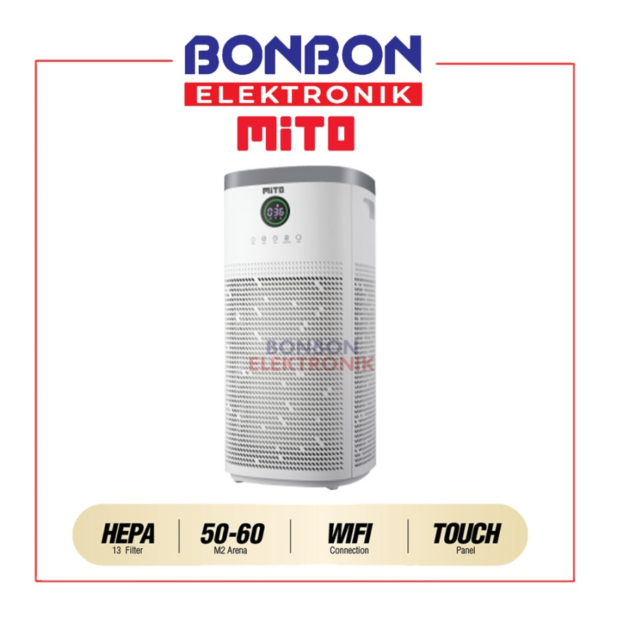 Mito Air Purifier PUR 50 HEPA13 Filter 60 m² Pembersih Udara Sinar UV