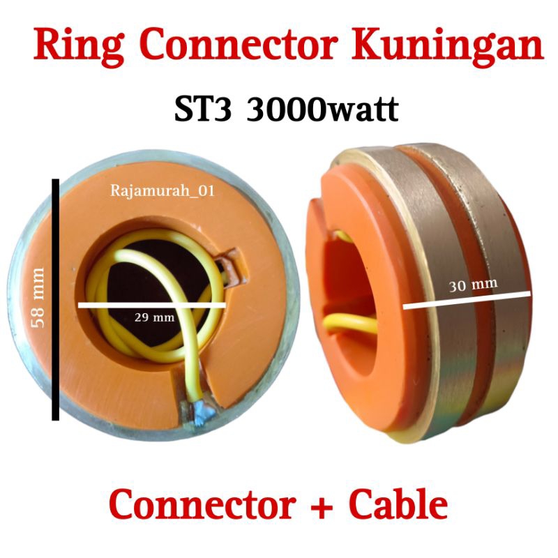 Ring konektor kuningan slip ring Dinamo Listrik 3000 WAT konektor Ring ST3 KW