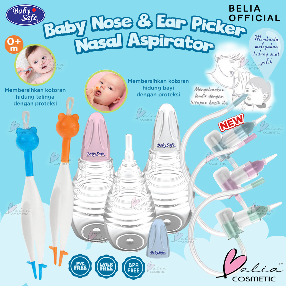 ❤ BELIA ❤ Baby Safe NAS03 Baby Nose &amp; Ear Picker | Membersihkan Kotoran Hidung &amp; Telinga Bayi dengan proteksi | BPOM