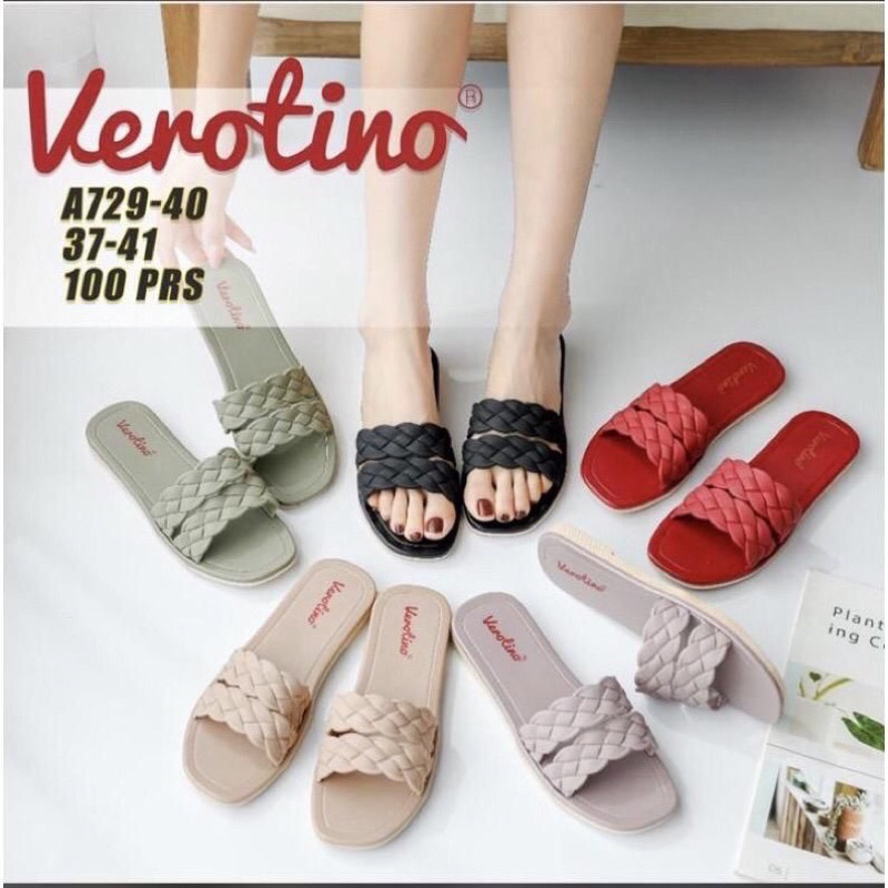 Sandal Jelly Verotino A729-40 Sandal Jelly Ban Dua Anyam Terbaru