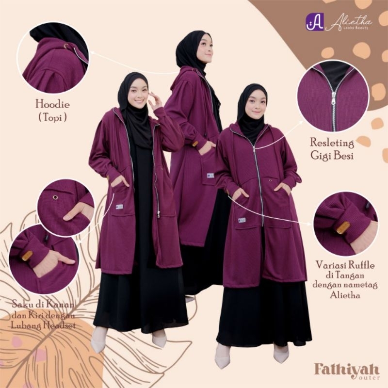 Jaket Outer Fathiyah Alietha Warna baru | Fathiyah Mom Kids