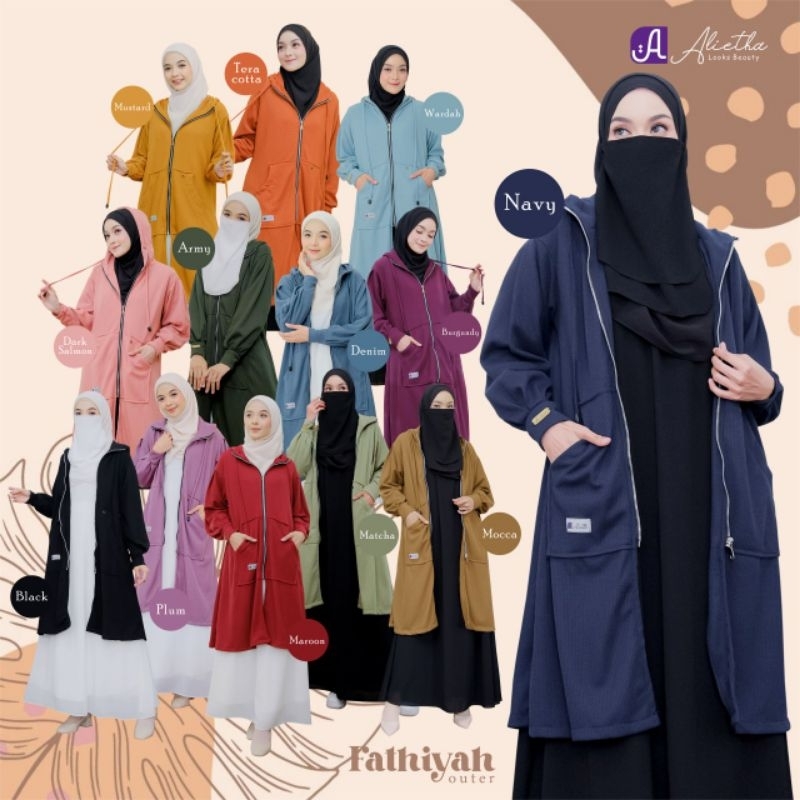 Jaket Outer Fathiyah Alietha Warna baru | Fathiyah Mom Kids