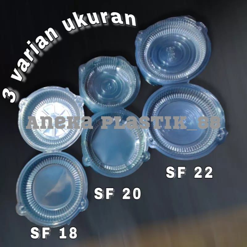 Mika Bolu Bulat Uk. 22 cm / 20 cm / 18 cm /Mika bulat bening / Mika kue bolu / Mika chiffon/Sifon