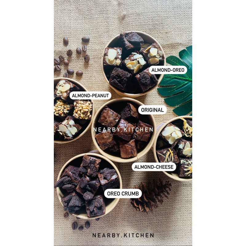 

FUDGY BROWNIES BITES COKELAT BROWNIES CUP BROWNIES PANGGANG