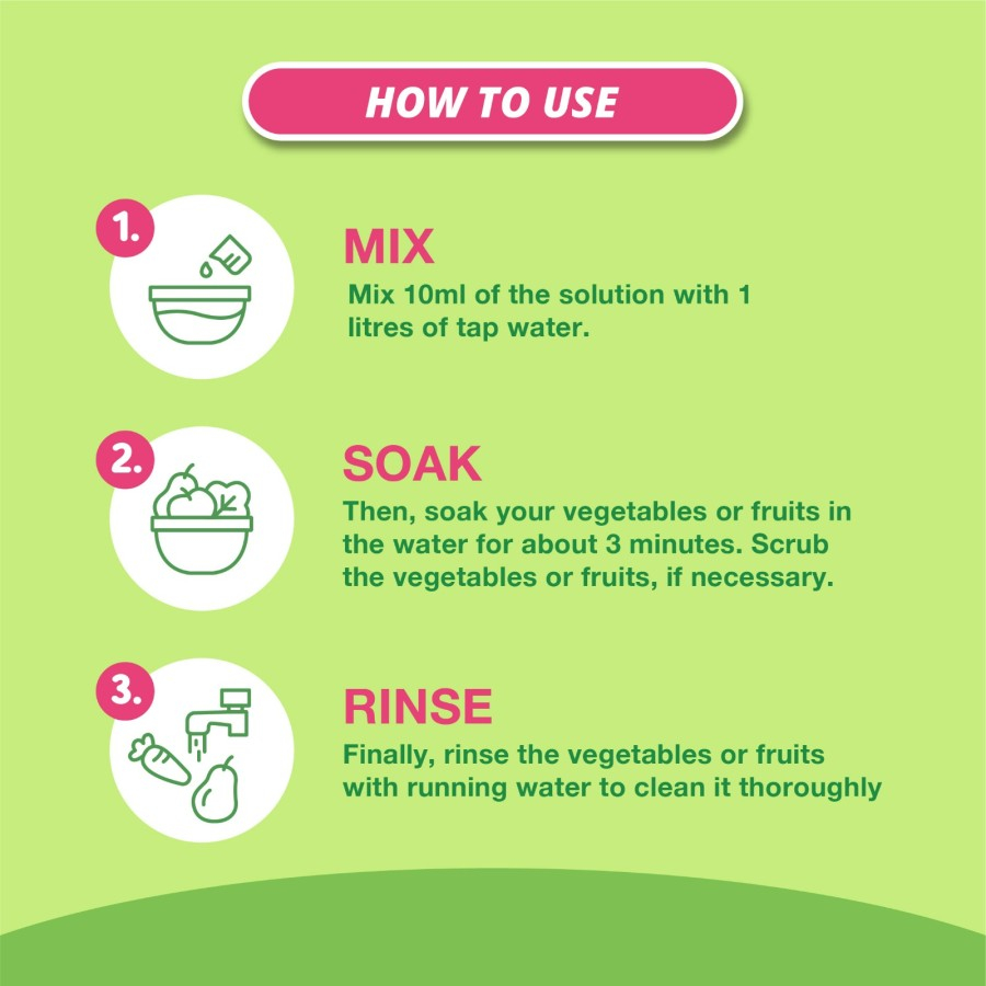 Berry C Veggie &amp; Fruit Cleaner - Pencuci Buah &amp; Sayuran Bahan Alami / Veggie Wash