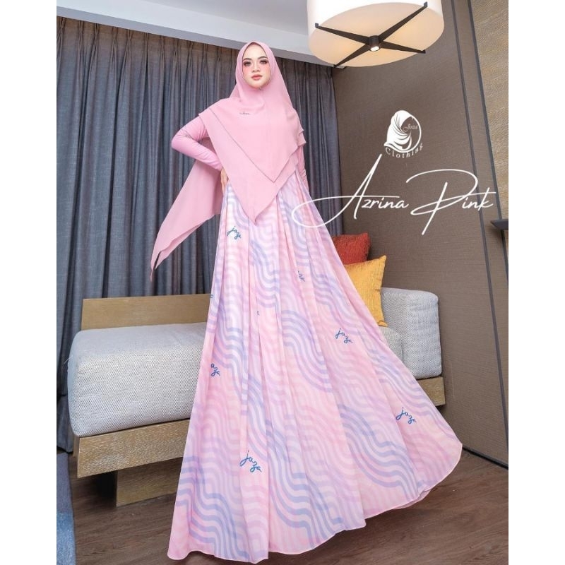 [JOZA CLOTHING] GAMIS SYARI JOZA TERBARU / DRESS SET PRINTING " AZRINA SET " BY JOZA CLOTHING