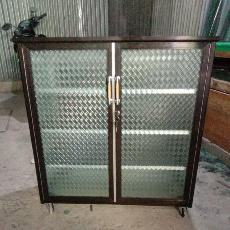 Lemari sap kaca minimalis / Lemari aluminium murah