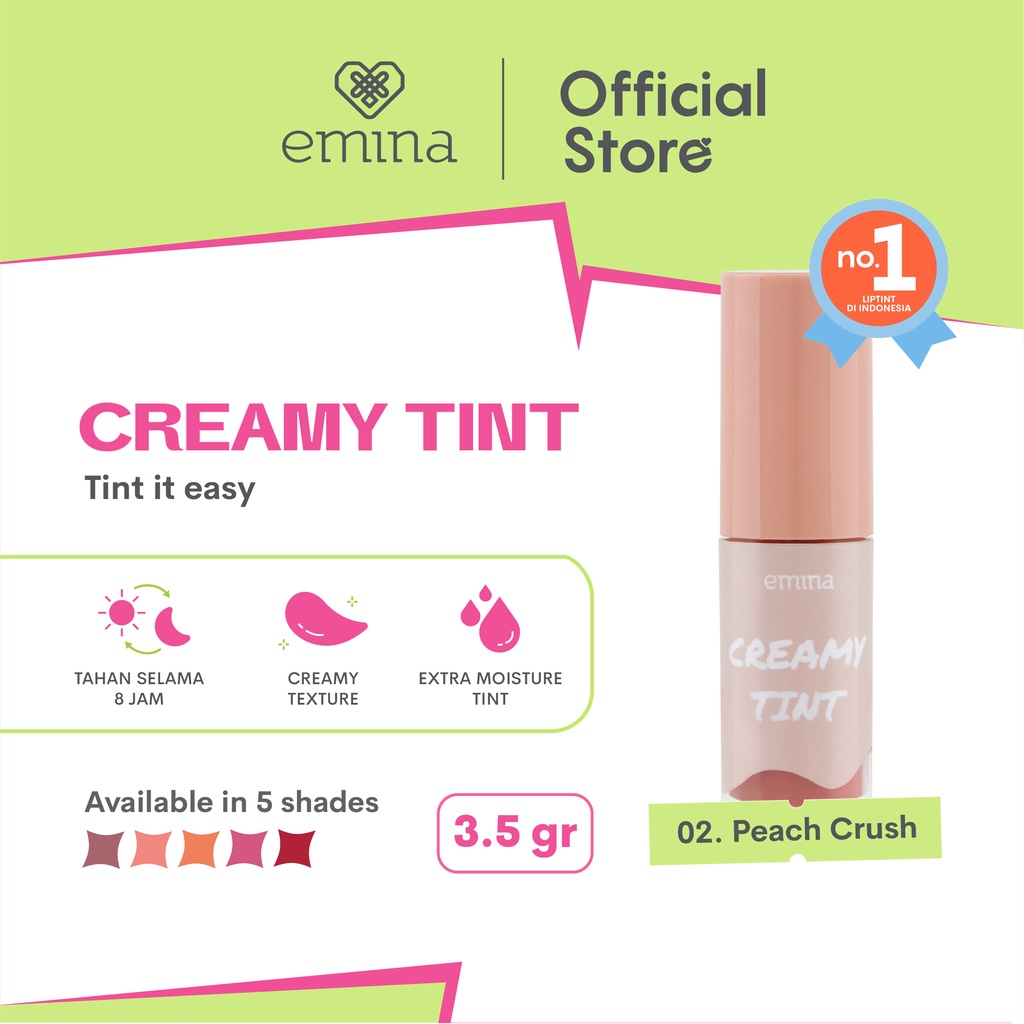 ✨ AKU MURAH ✨ Emina Creamytint 3.6 g - Lip Tint Matte Tahan Hingga 8 Jam