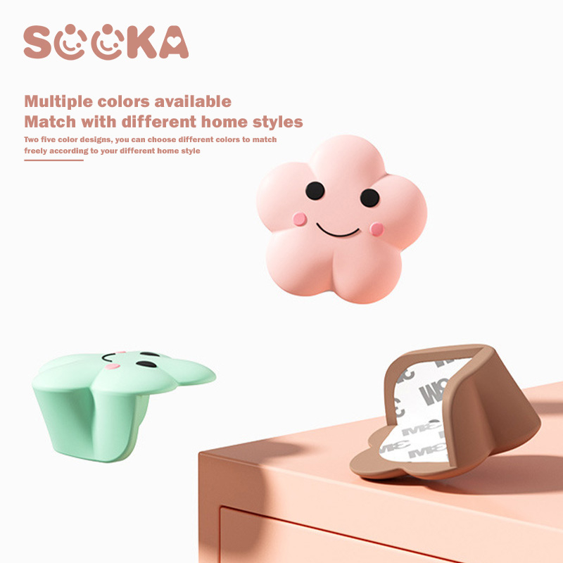 SOOKA Cloud Bumper Corner - Silikon bumper pengaman sudut meja, dan tepi sudut kaca berbentuk awan yang  lucu untuk melindungi ibu &amp; anak SK-EBA1135