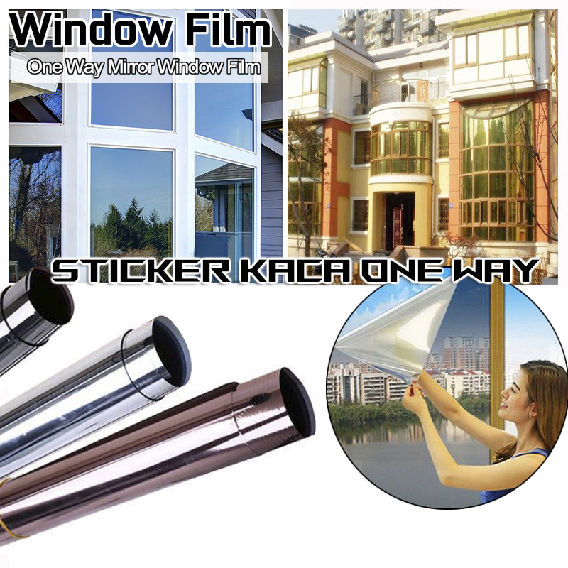 STICKER KACA SATU ARAH KACA FILM SUNBLAST WINDOW FILM ONE WAY MIRROR UV PROTECTION @banyak