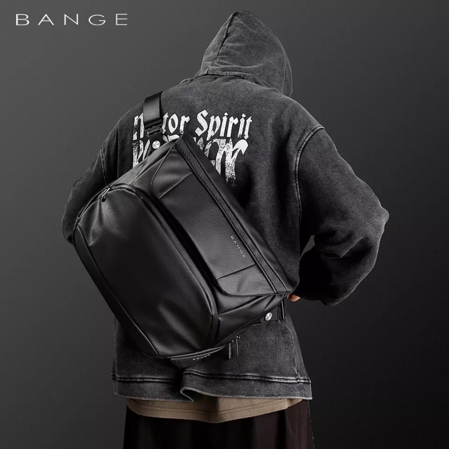 BG7628 Tas Selempang Bange Sling Bag Chest Messenger Bag Pria Cowok Expandable