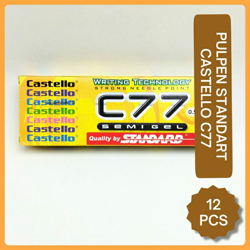 

(12 PCS) Pulpen Standart 0.5mm C77 / Pulpen Standart