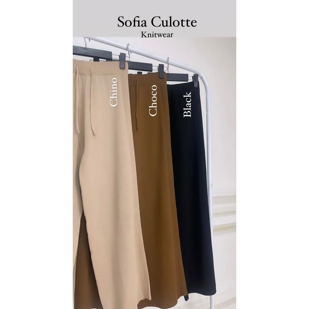 CELANA PANJANG WANITA SOFIA KNIT KULOT IMPORT